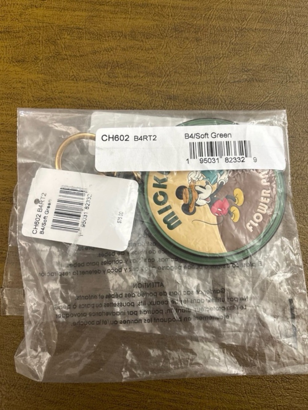 Coach X Disney Mickey Mouse Garden Party Bag Charm CH602 NWT - Picture 3 of 12